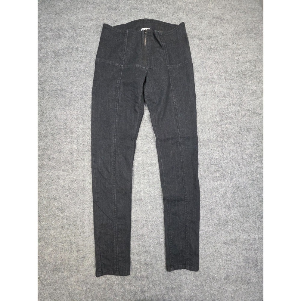 Prairie Underground Denim Girdle Pants Women's S Black Cotton Stretch Made USA